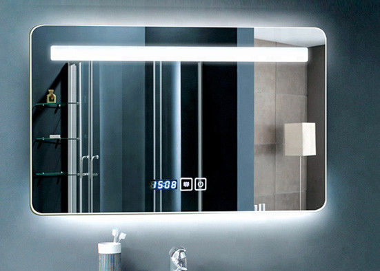 Large Wall Decorative Luxury Illuminated Bathroom Mirrors / LED Touch Screen Mirror